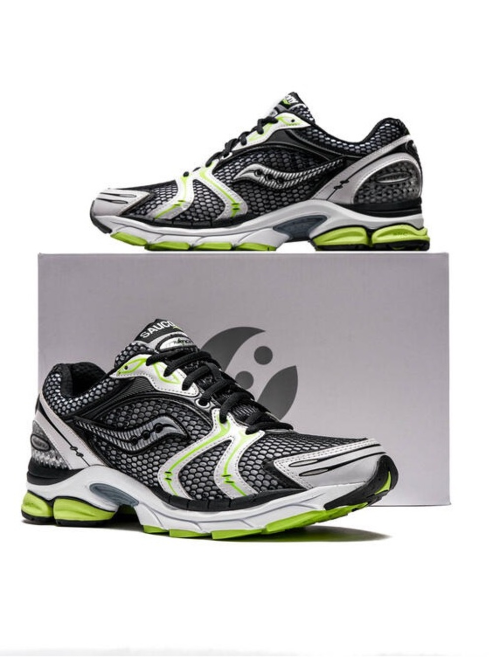 Saucony Men’s Black & Lime Green Running Sneakers SAUCONY PROGRID TRIUMPH 4
